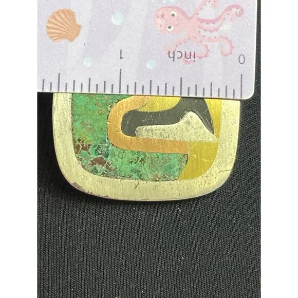 Los Castillo Sterling Silver Mixed Metals Parrot Pendant Brooch Signed 63 - Picture 8 of 14